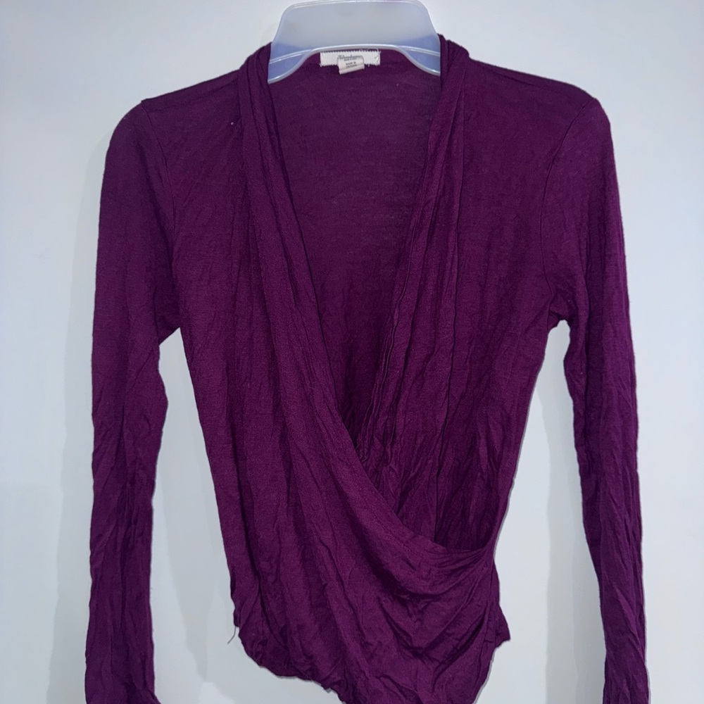 Timing Rich Purple Wrap Blouse